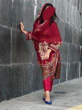 Pakistani printed unstitched suit -red1112